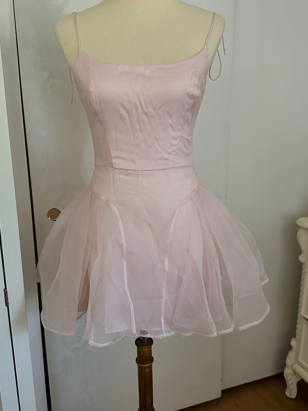 Black Halo Girls' Pale Pink Tulle Party Dress